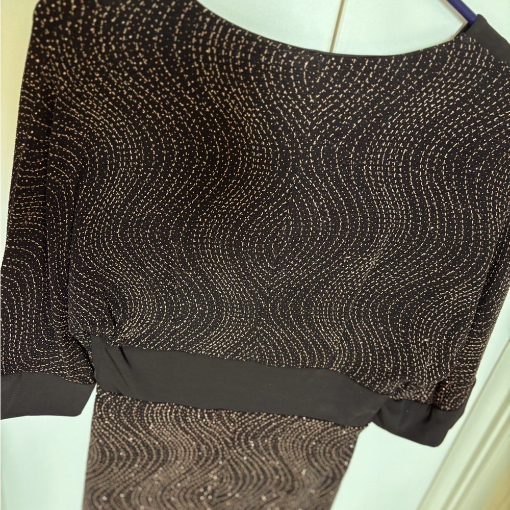 Dress Barn top, black with gold embellishments.​ - Picture 3 of 6